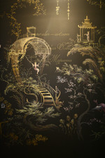 роспись шинуазери,чёрный лак,китайский кабинет,роспись в китайском стиле