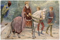 фреска шествие волхвов,фрагмент