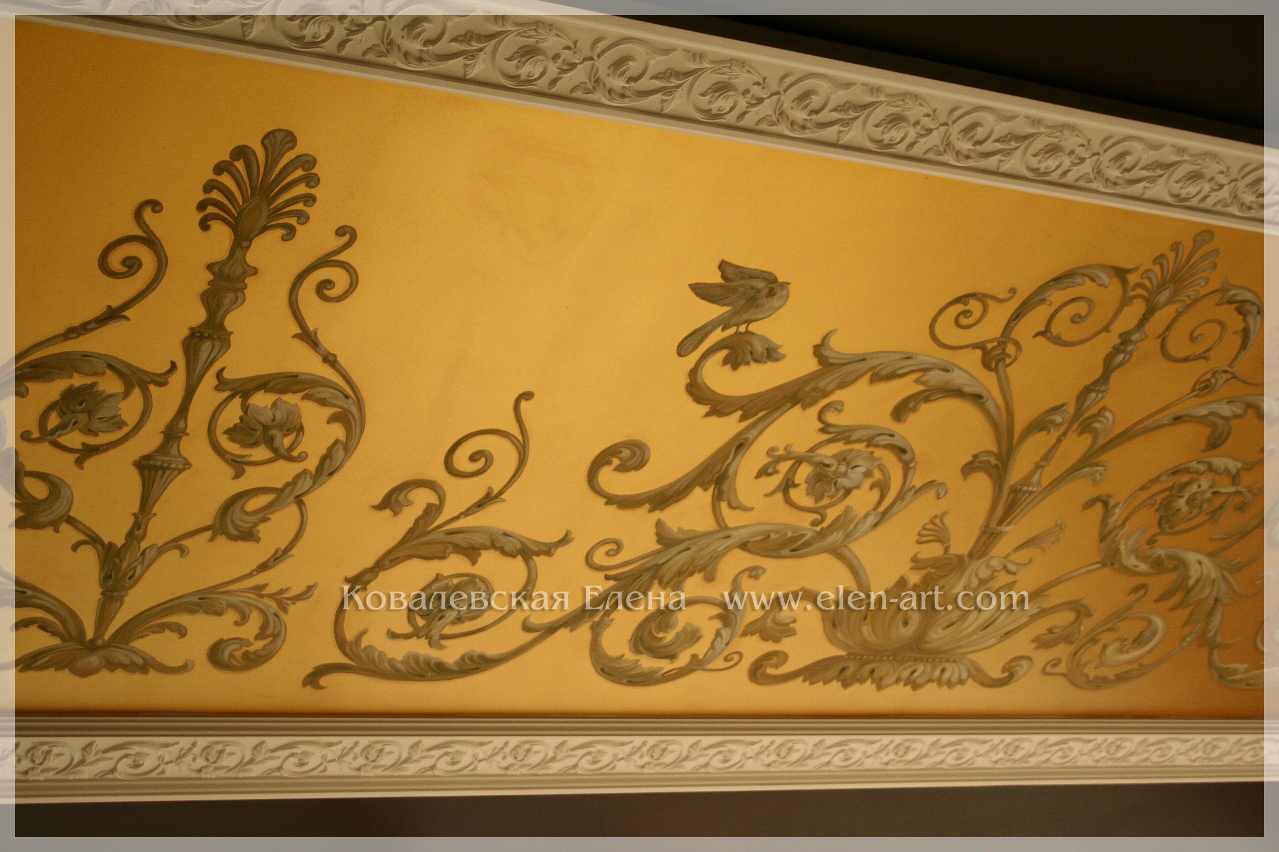 альфрейная гризайль на потолке автор Ковалевская